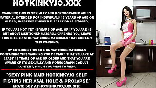 Despondent pink maid Hotkinkyjo self fisting the touch disregard anal fissure & prolapse